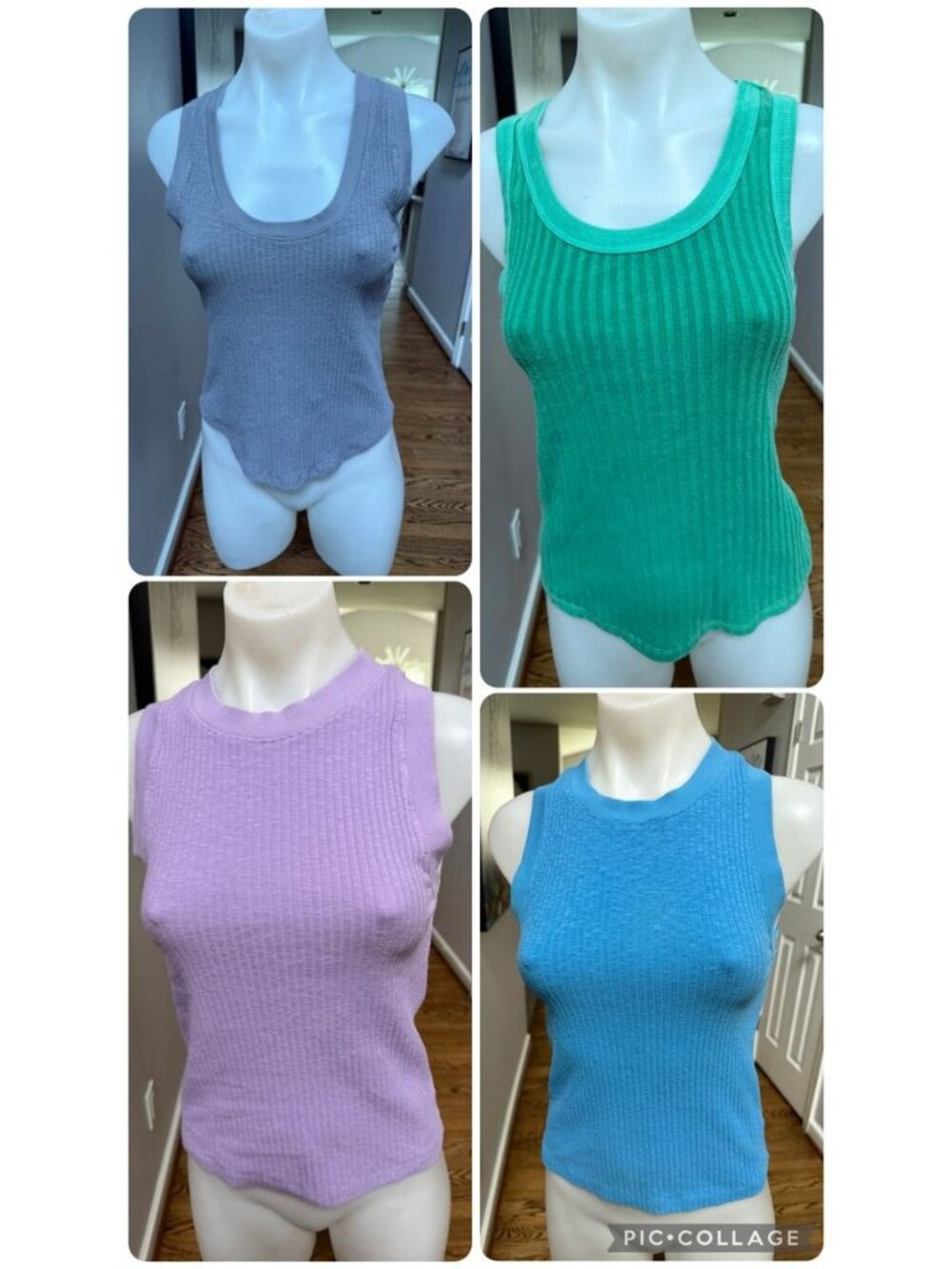 Lot of 4 Stateside Ribbed Tank Tops Size Small